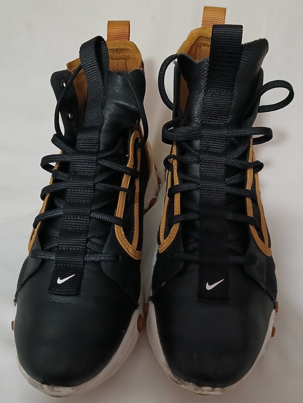 Nike React Ianga THE10TH 2019 Men Shoes Size 8.5 High Top Black Gold AV5555-001